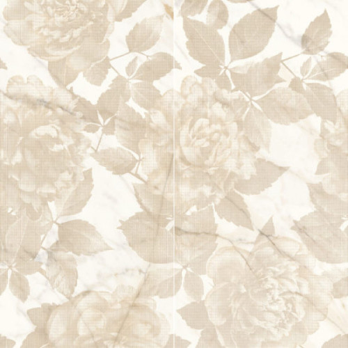 Allmarble Decoro Golden White Satin Rose 80x120 cm - Marazzi Online