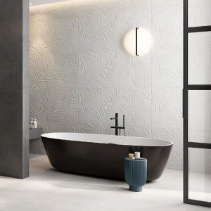 Ludo Bianco Felce 3D 60x120 cm - Ceramica Rondine | Meglioalge 2
