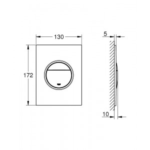 Placca di comando Nova Cosmopolitan S satinato super steel - Grohe 2