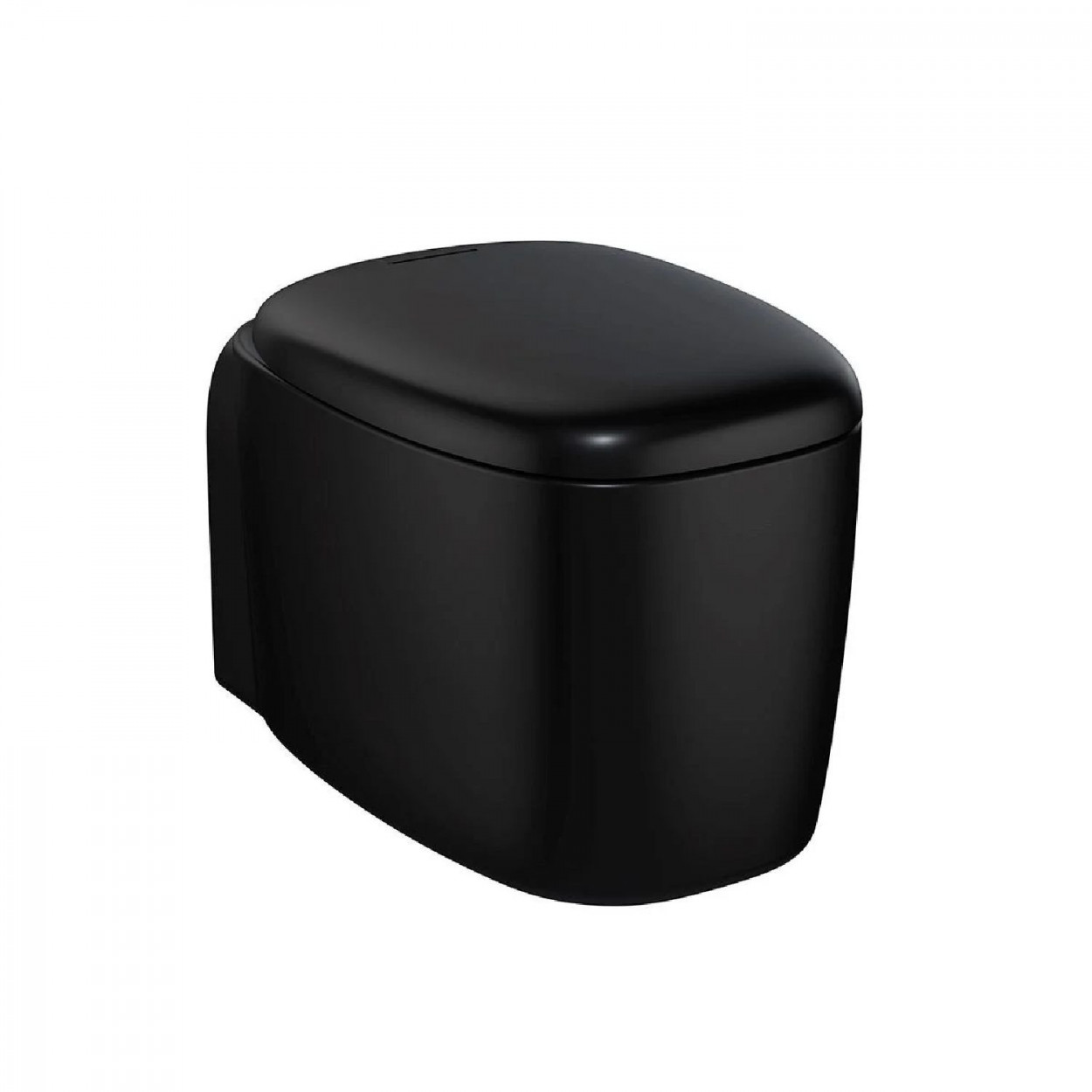 Vaso WC sospeso Plural Rim-Ex 55 cm nero opaco Vitra