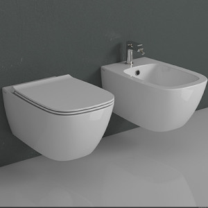 Vaso WC sospeso senza brida Genesis 50 cm bianco lucido Ceramica Globo 2