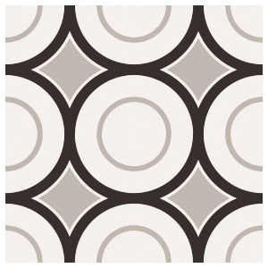 Patchwork B&W 05 20x20 cm - Ceramica Sant'Agostino