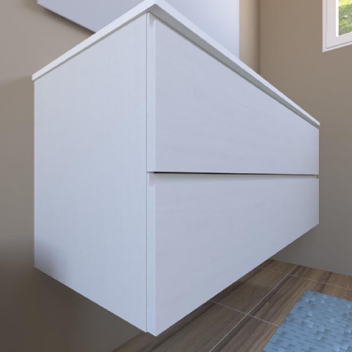 Mobile bagno sospeso House 120x50hx45,5 cm con lavabo a incasso bianco