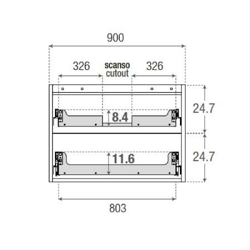 Mobile bagno sospeso House 90x50hx45,5 cm con lavabo a incasso bianco