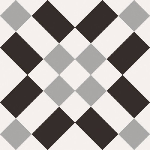 Patchwork B&W Mix 20x20 cm - Ceramica Sant'Agostino