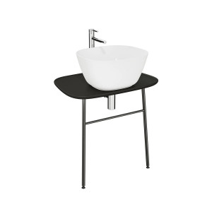 Mobile per lavabo sospeso basso 70 cm Plural nero opaco Vitra