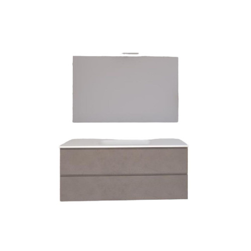 Mobile bagno sospeso House 120x50hx45,5 cm con lavabo a incasso bianco