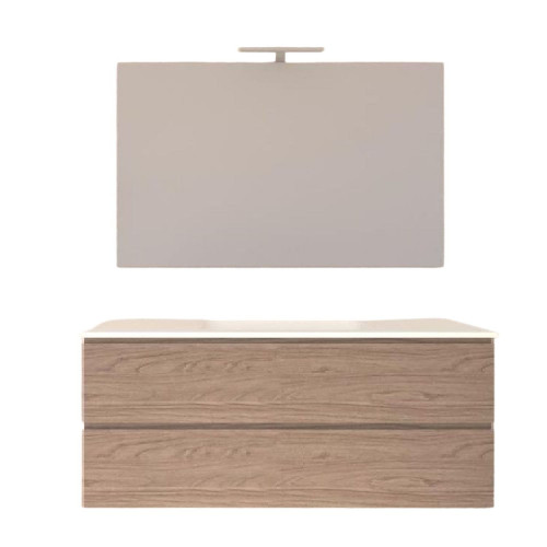 Mobile bagno sospeso House 120x50hx45,5 cm con lavabo a incasso bianco