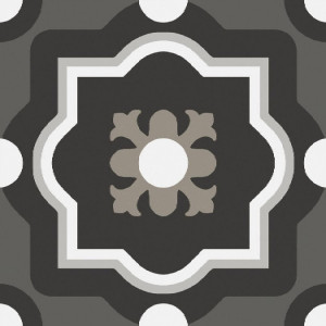 Patchwork B&W 04 20x20 cm - Ceramica Sant'Agostino