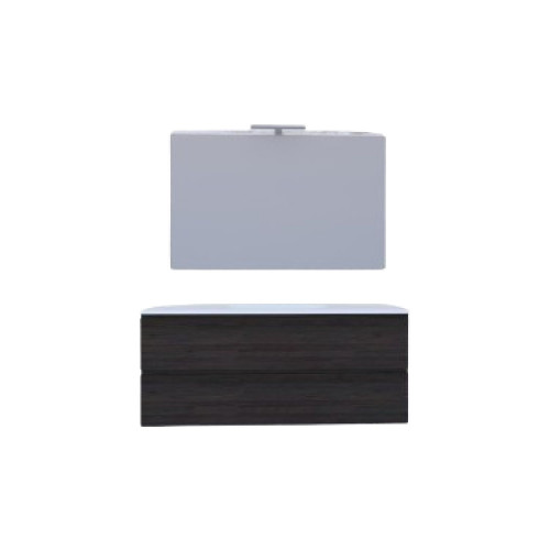 Mobile bagno sospeso House 120x50hx45,5 cm con lavabo a incasso bianco