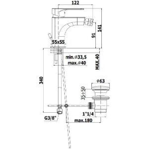 Miscelatore bidet senza scarico Sly cromo - Paffoni 2