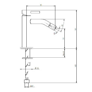 Miscelatore bidet senza scarico Like cromo - Bellosta 2