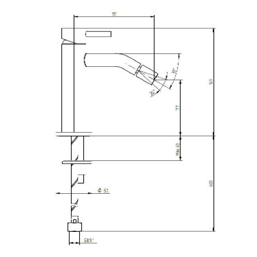 Miscelatore bidet senza scarico Like cromo - Bellosta