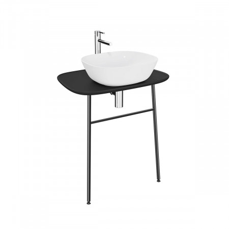 Mobile per lavabo sospeso alto Plural nero opaco Vitra