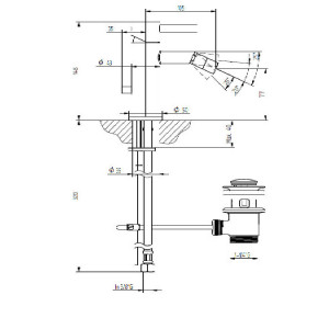 Miscelatore bidet monoforo Bambù cromo - Bellosta 2