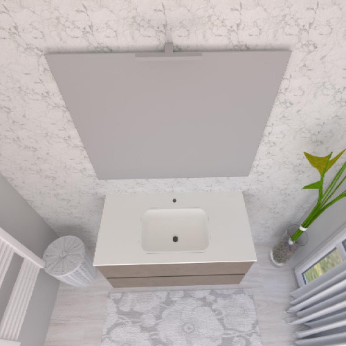 Mobile bagno sospeso House 90x50hx45,5 cm con lavabo a incasso bianco