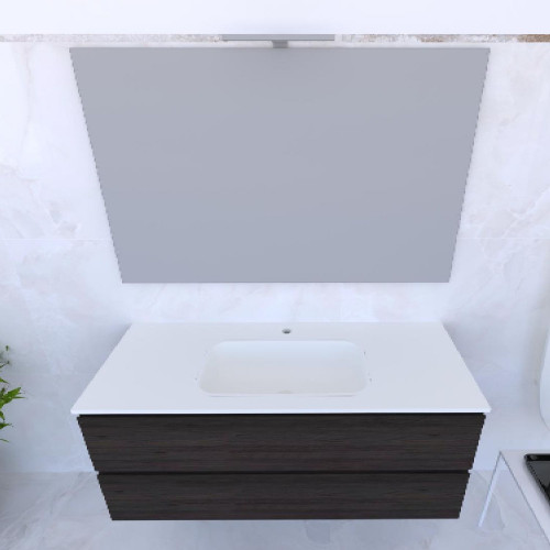 Mobile bagno sospeso House 120x50hx45,5 cm con lavabo a incasso bianco