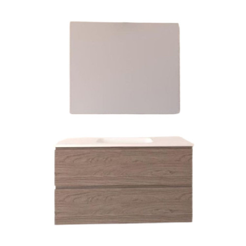 Mobile bagno sospeso House 90x50hx45,5 cm con lavabo a incasso bianco