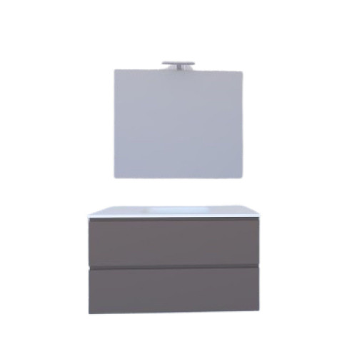 Mobile bagno sospeso House 90x50hx45,5 cm con lavabo a incasso bianco