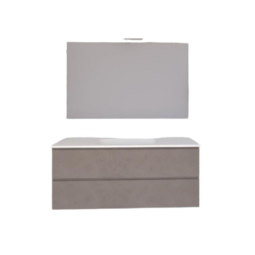 Mobile bagno sospeso House 120x50hx45,5 cm con lavabo a incasso bianco