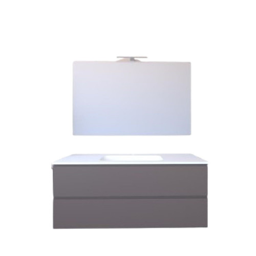 Mobile bagno sospeso House 120x50hx45,5 cm con lavabo a incasso bianco
