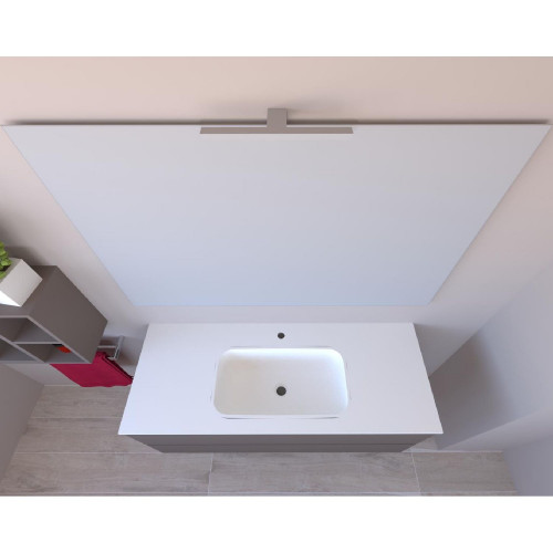 Mobile bagno sospeso House 120x50hx45,5 cm con lavabo a incasso bianco