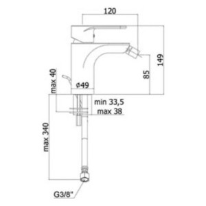 Miscelatore bidet senza scarico Green cromo - Paffoni 2