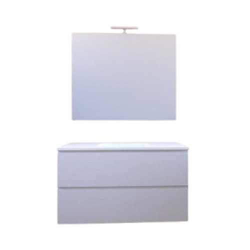 Mobile bagno sospeso House 90x50hx45,5 cm con lavabo a incasso bianco