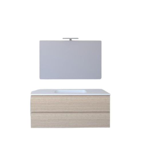 Mobile bagno sospeso House 120x50hx45,5 cm con lavabo a incasso bianco