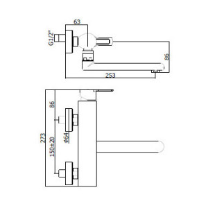Miscelatore lavello a parete Ringo nero opaco - Paffoni 2