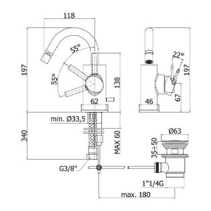 Miscelatore bidet con scarico automatico Berry cromo - Paffoni 2