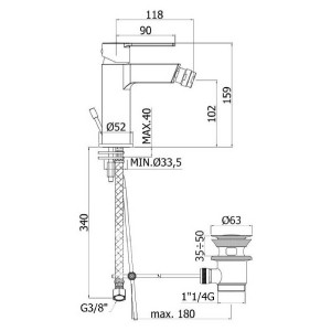 Miscelatore bidet con scarico automatico Ringo cromo - Paffoni 2