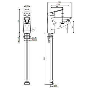 Miscelatore monoforo vasca Serie 4 cromo - Carlo Frattini Fima 2
