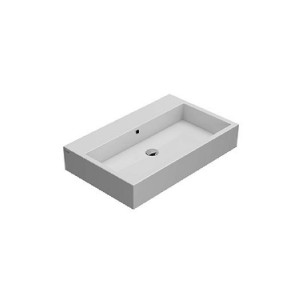 Lavabo sospeso Stone 80x50 cm bianco lucido - Globo | Design moderno e 2