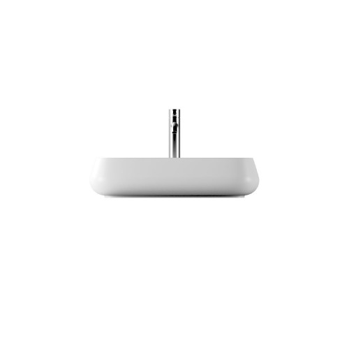 Lavabo da appoggio rettangolare 60x35 cm Nur in ceramica bianco lucido