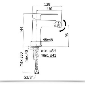 Miscelatore bidet senza scarico Elle cromo - Paffoni 2