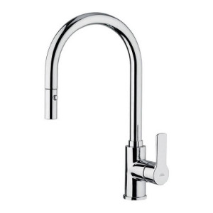 Miscelatore lavello con doccia estraibile in metallo Red cromo - Paffo 2