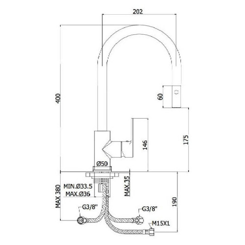 Miscelatore lavello con doccia estraibile in metallo Red cromo - Paffo
