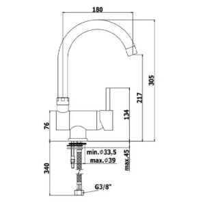 Miscelatore lavello con canna reclinabile Stick cromo - Paffoni 2