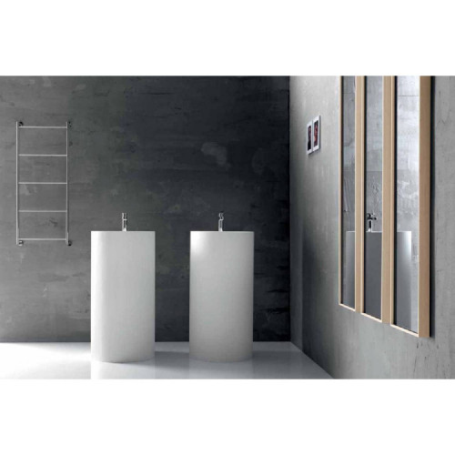 Lavabo freestanding con foro rubinetto Momon bianco opaco - Samo