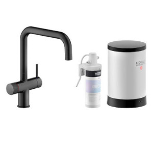 Miscelatore bicomando lavello Sorgente Bolle nero opaco - Nobili