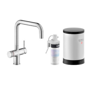 Miscelatore bicomando lavello Sorgente Bolle inox spazzolato - Nobili