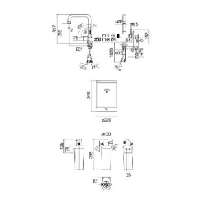 Miscelatore bicomando lavello Sorgente Bolle inox spazzolato - Nobili 2