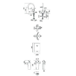 Miscelatore bicomando lavello Sorgente Bolle cromo lucido - Nobili 2