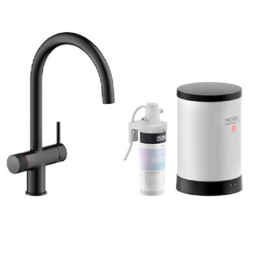 Miscelatore lavello Sorgente Bolle nero opaco - Acqua bollente