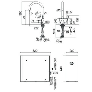 Miscelatore Lavello Frigo-Gasatore Sorgente Frizza Inox - Nobili 2