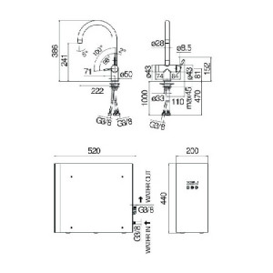 Miscelatore bicomando lavello All-in-One Sorgente Frizza & Bolle Nobil 2