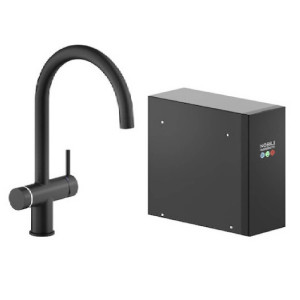 Miscelatore bicomando lavello All-in-One Frizza & Bolle nero - Nobili