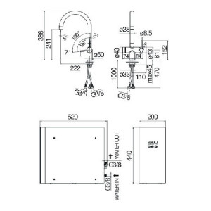 Miscelatore bicomando lavello All-in-One Frizza & Bolle nero - Nobili 2