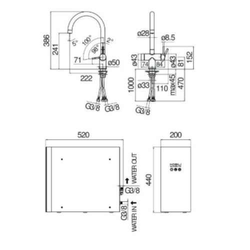Miscelatore lavello All-in-One Frizza & Bolle inox - Nobili